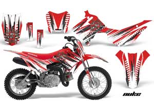 Honda CRF110 F Dirt Bike Graphic Kit - 2013-2018 Nuke White