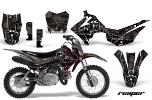 Honda CRF110 F Dirt Bike Graphic Kit - 2013-2018 Reaper Black