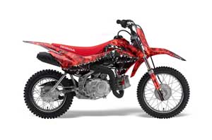 Honda CRF110 F Dirt Bike Graphic Kit - 2013-2018 Reaper Red