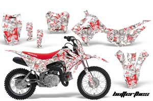 Honda CRF110 F Dirt Bike Graphic Kit - 2013-2018 Butterfly White