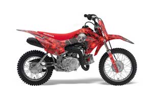 Honda CRF110 F Dirt Bike Graphic Kit - 2013-2018 Bone Collector Red
