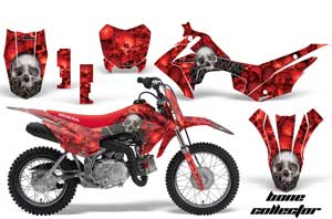 Honda CRF110 F Dirt Bike Graphic Kit - 2013-2018 Bone Collector Red