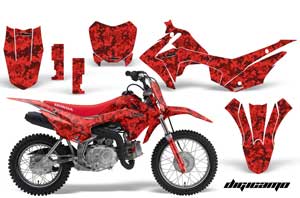 Honda CRF110 F Dirt Bike Graphic Kit - 2013-2018 Digicamo Red