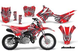 Honda CRF110 F Dirt Bike Graphic Kit - 2013-2018 Deaden Red