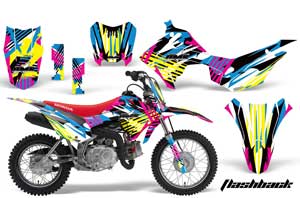 Honda CRF110 F Dirt Bike Graphic Kit - 2013-2018 Flashback