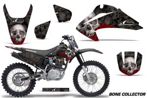 Honda CRF150 F Dirt Bike Graphic Kit - 2003-2007 Bone Collector Black