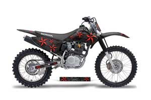 Honda CRF150 F Dirt Bike Graphic Kit - 2003-2007 Northstar Black