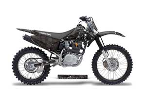 Honda CRF150 F Dirt Bike Graphic Kit - 2003-2007 Reaper Black