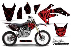 Honda CRF150 R Dirt Bike Graphic Kit - 2007-2016 Silver Star - Reloaded Red