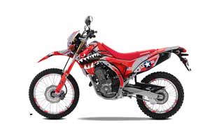 Honda CRF250 L Enduro Dirt Bike Graphic Kit - 2013-2016 P40 Warhawk Red