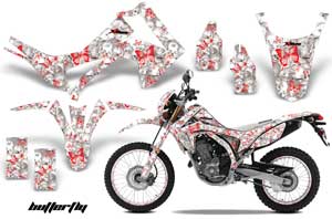 Honda CRF250 L Enduro Dirt Bike Graphic Kit - 2013-2016 Butterfly White