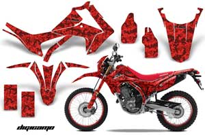 Honda CRF250 M Enduro Dirt Bike Graphic Kit - 2013-2016 Digicamo Red