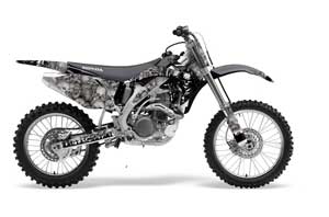 Honda CRF450 R Dirt Bike Graphic Kit - 2002-2012 Reaper Silver