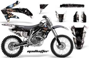 Honda CRF450 R Dirt Bike Graphic Kit - 2002-2012 Mad Hatter White