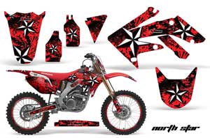 Honda CRF250 R Dirt Bike Graphic Kit - 2004-2013 Northstar Red