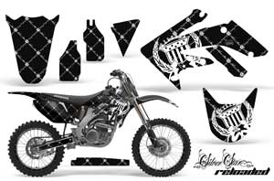 Honda CRF250 R Dirt Bike Graphic Kit - 2004-2013 Silver Star - Reloaded White