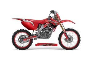 Honda CRF250 R Dirt Bike Graphic Kit - 2004-2013 Tribal Flames Red