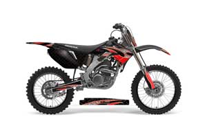 Honda CRF250 R Dirt Bike Graphic Kit - 2004-2013 Tribal Flames Black