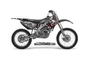 Honda CRF250 R Dirt Bike Graphic Kit - 2004-2013 Bone Collector Silver