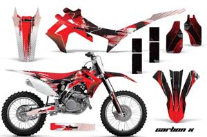 Honda CRF250 R Dirt Bike Graphic Kit - 2014-2017 Carbon X Red