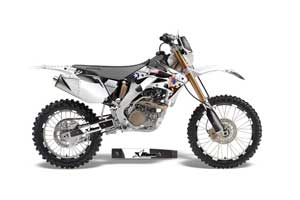 Honda CRF250 X Dirt Bike Graphic Kit - 2004-2017 T Bomber White