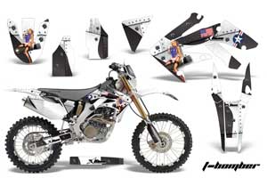 Honda CRF250 X Dirt Bike Graphic Kit - 2004-2017 T Bomber White
