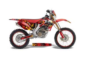 Honda CRF250 X Dirt Bike Graphic Kit - 2004-2017 Motorhead Red