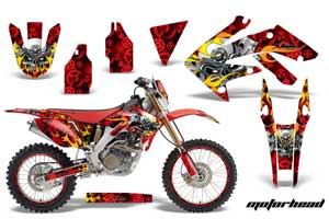 Honda CRF250 X Dirt Bike Graphic Kit - 2004-2017 Motorhead Red