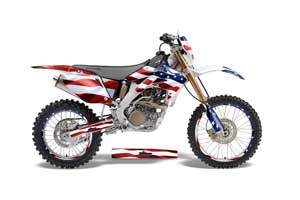 Honda CRF250 X Dirt Bike Graphic Kit - 2004-2017 Stars and Stripes Red White & Blue