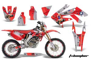 Honda CRF250 X Dirt Bike Graphic Kit - 2004-2017 T Bomber Red