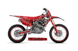 Honda CRF450 R Dirt Bike Graphic Kit - 2013-2016 Bone Collector Red