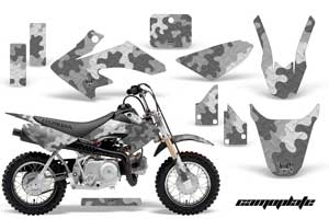 Honda CRF50 Dirt Bike Graphic Kit - 2004-2013 Camoplate Silver