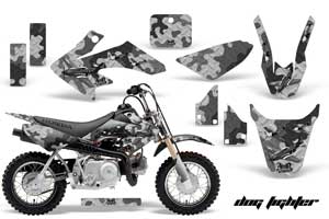 Honda CRF50 Dirt Bike Graphic Kit - 2004-2013 Dog Fighter Black