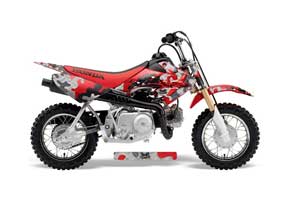 Honda CRF50 Dirt Bike Graphic Kit - 2004-2013 Dog Fighter Red