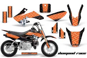 Honda CRF50 Dirt Bike Graphic Kit - 2004-2013 Diamond Race Red