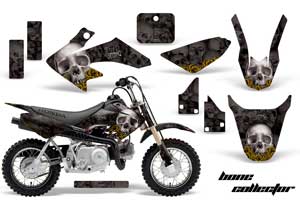 Honda CRF50 Dirt Bike Graphic Kit - 2004-2013 Bone Collector Black