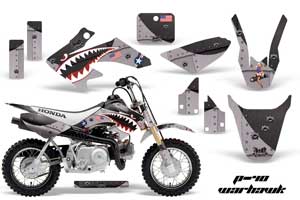Honda CRF50 Dirt Bike Graphic Kit - 2004-2013 P40 Warhawk Black