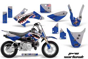 Honda CRF50 Dirt Bike Graphic Kit - 2004-2013 P40 Warhawk Blue