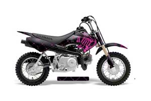 Honda CRF50 Dirt Bike Graphic Kit - 2004-2013 Silver Star - Reloaded Pink