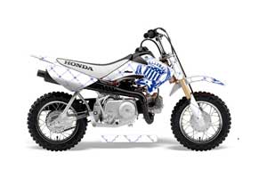 Honda CRF50 Dirt Bike Graphic Kit - 2004-2013 Silver Star - Reloaded White