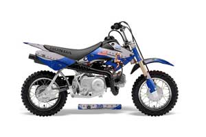 Honda CRF50 Dirt Bike Graphic Kit - 2004-2013 T Bomber Blue