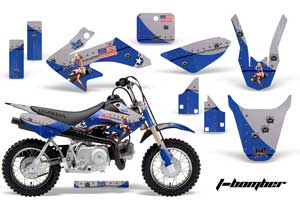 Honda CRF50 Dirt Bike Graphic Kit - 2004-2013 T Bomber Blue
