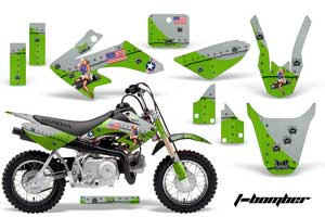Honda CRF50 Dirt Bike Graphic Kit - 2004-2013 T Bomber Green