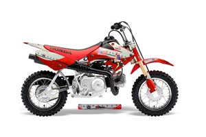 Honda CRF50 Dirt Bike Graphic Kit - 2004-2013 T Bomber Red