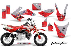 Honda CRF50 Dirt Bike Graphic Kit - 2004-2013 T Bomber Red