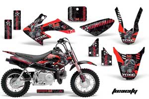 Honda CRF50 Dirt Bike Graphic Kit - 2004-2013 Toxicity Red