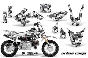 Honda CRF50 Dirt Bike Graphic Kit - 2004-2013 Urban Camo White