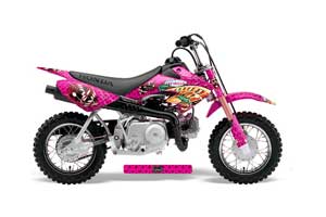 Honda CRF50 Dirt Bike Graphic Kit - 2004-2013 Vegas Baller Pink