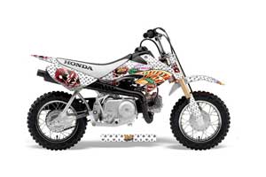 Honda CRF50 Dirt Bike Graphic Kit - 2004-2013 Vegas Baller White