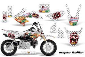 Honda CRF50 Dirt Bike Graphic Kit - 2004-2013 Vegas Baller White